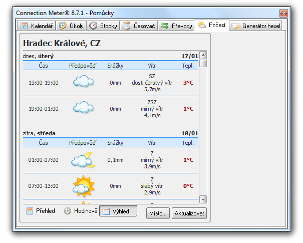 Počasí na deset dní dopředu