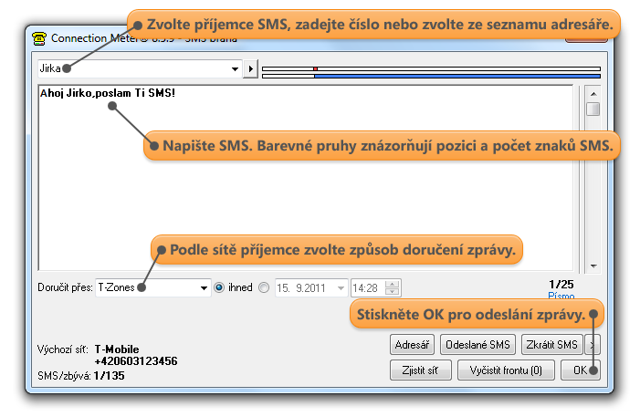 Posílání SMS