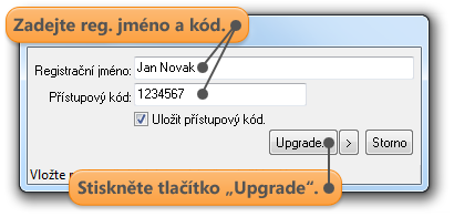 Okno Upgrade