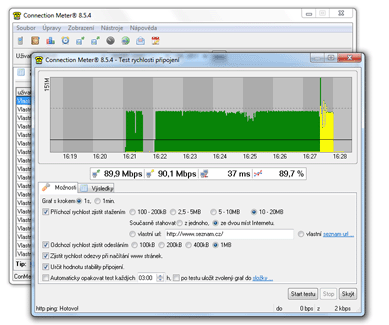 Test rychlosti připojení